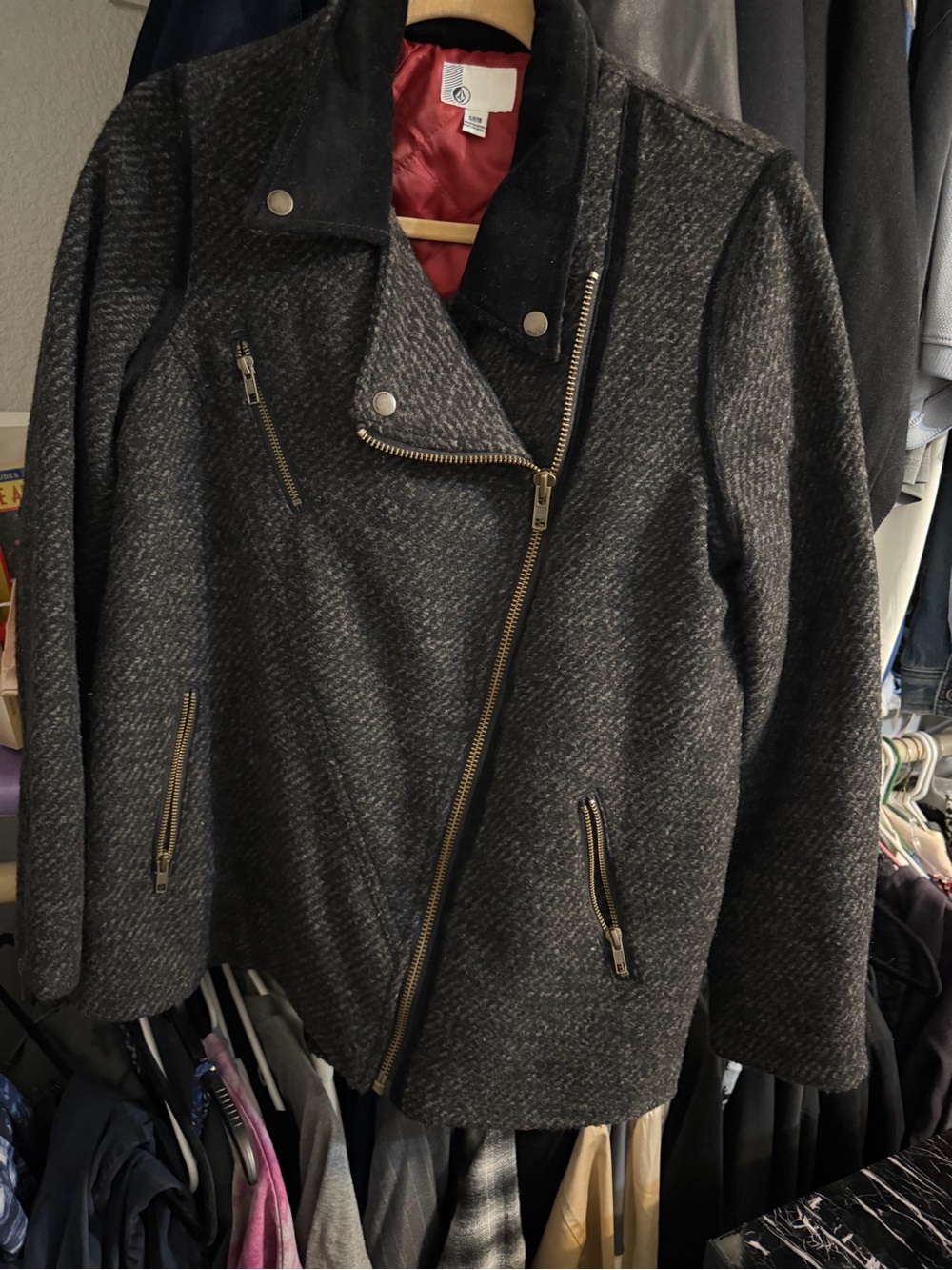 Volcom moto wool blend jacket